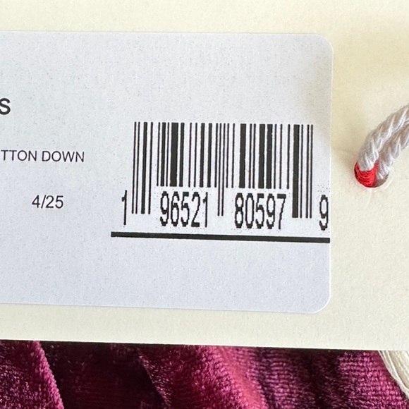 Johnny Was Burgundy Velvet Embroidered Peacock Button Down Blouse S NWT Boho - Picture 11 of 11